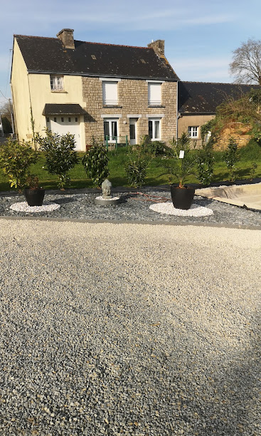 Aménagement paysager – chantier de MJ Élagage Abattage dans le Morbihan