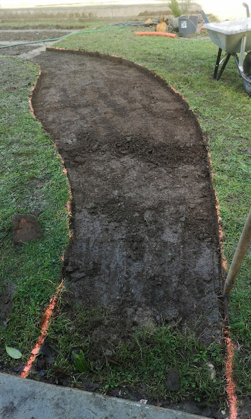 Préparation d'un aménagement – chantier de MJ Élagage Abattage dans le Morbihan
